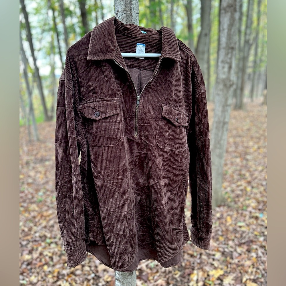 Vintage corduroy 3/4 zip